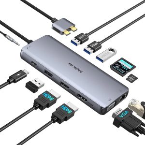 MOKiN 12 IN 1 MacBook Pro Docking Station Dual Monitor