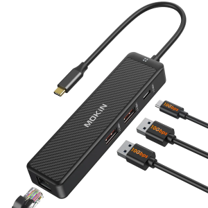 MOKiN 4 IN 1 10Gbps USB-C to Ethernet Adapter for Laptop