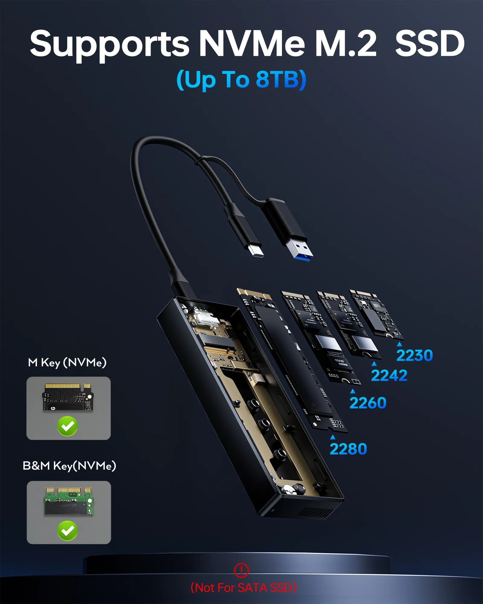 MOKiN 40Gbps M.2 NVMe Enclosure with Cooling Fan For MacBook - Ảnh 4