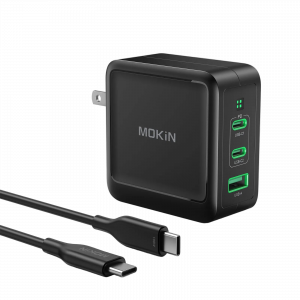 MOKiN 100W GaN USB-C Charger (3-Ports Wall Charger)