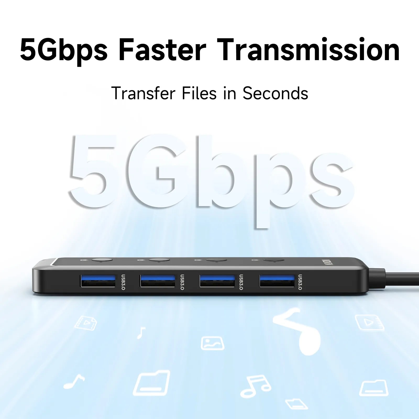 MOKiN 5-Port Ultra Slim USB 3.0 Data Extender - Ảnh 4