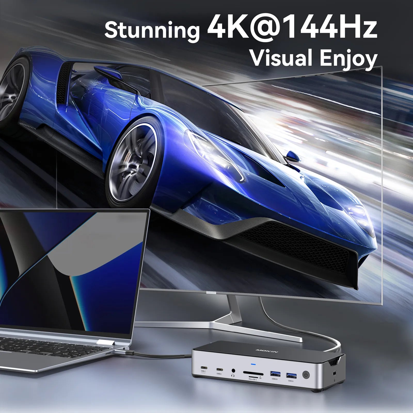 MOKiN 13 IN 1 Laptop USB-C Dock Triple Monitor - Ảnh 5