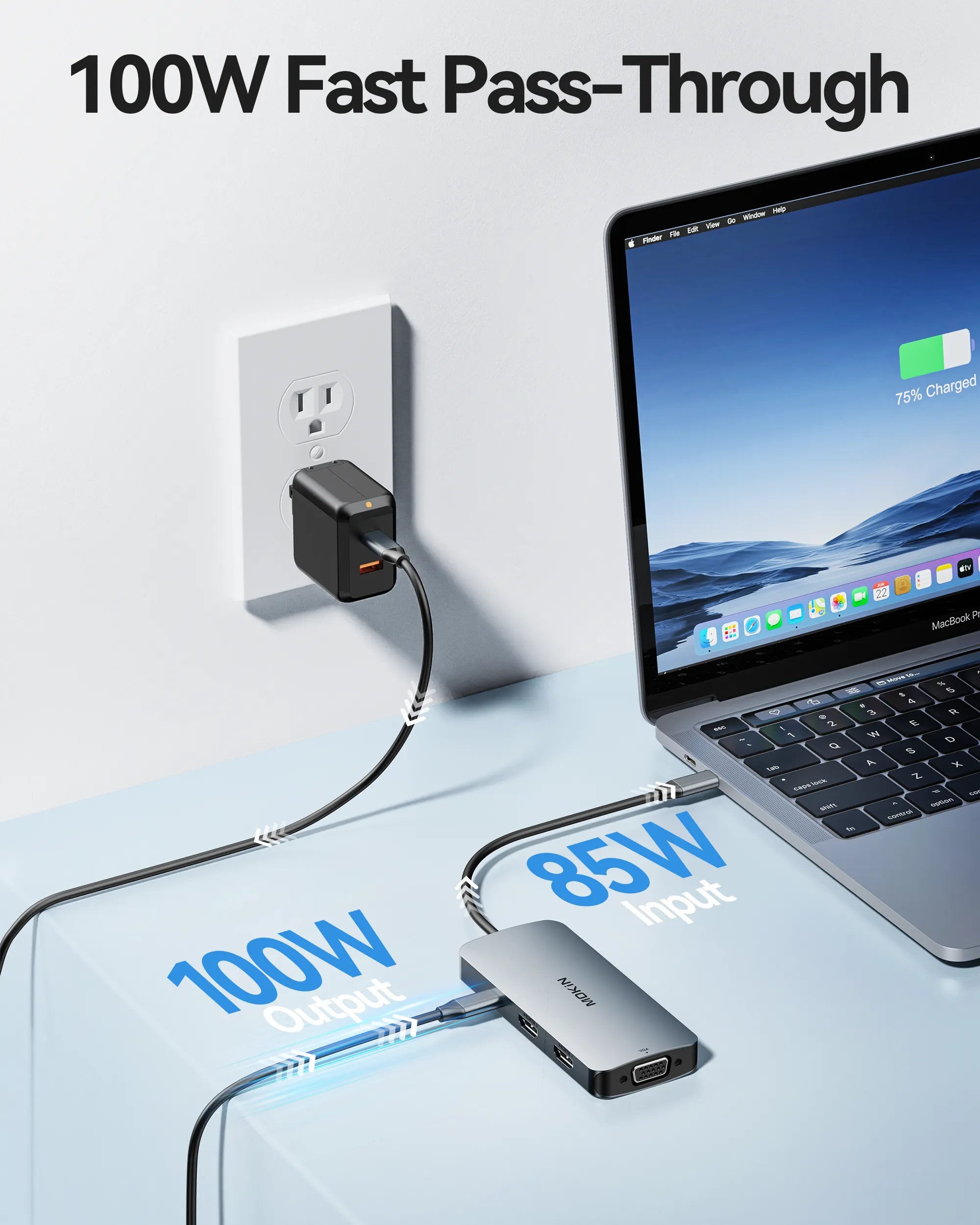 MOKiN 7 IN 1 USB-C Docking Station Triple Monitor - Ảnh 5