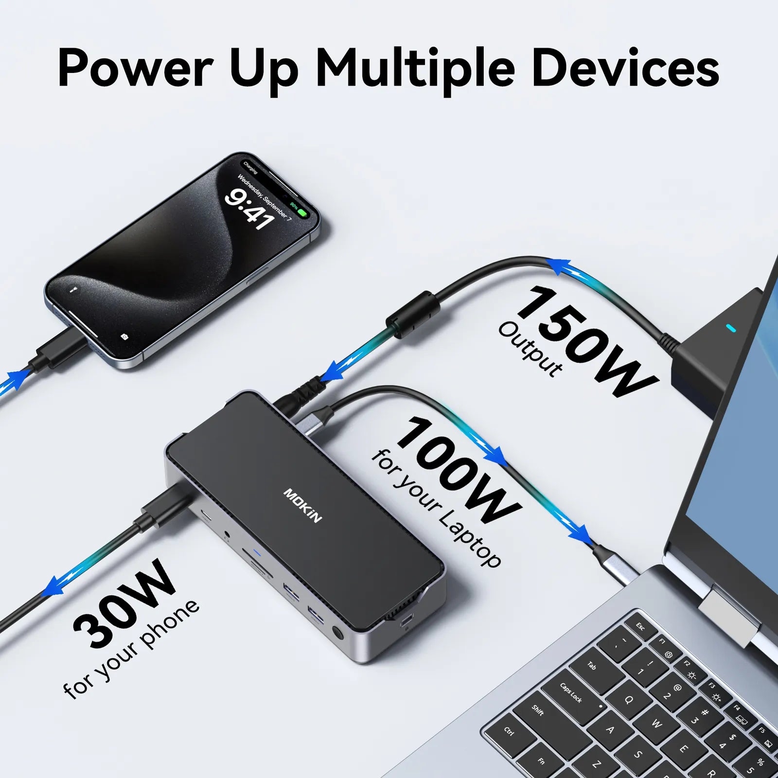 MOKiN 13 IN 1 Laptop USB-C Dock Triple Monitor - Ảnh 6