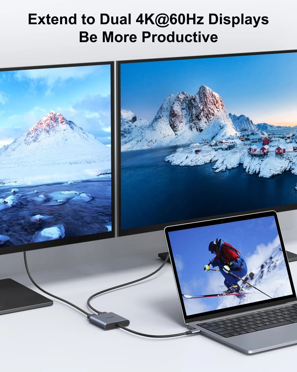 MOKiN USB-C to Dual DisplayPort Adapter - Ảnh 2