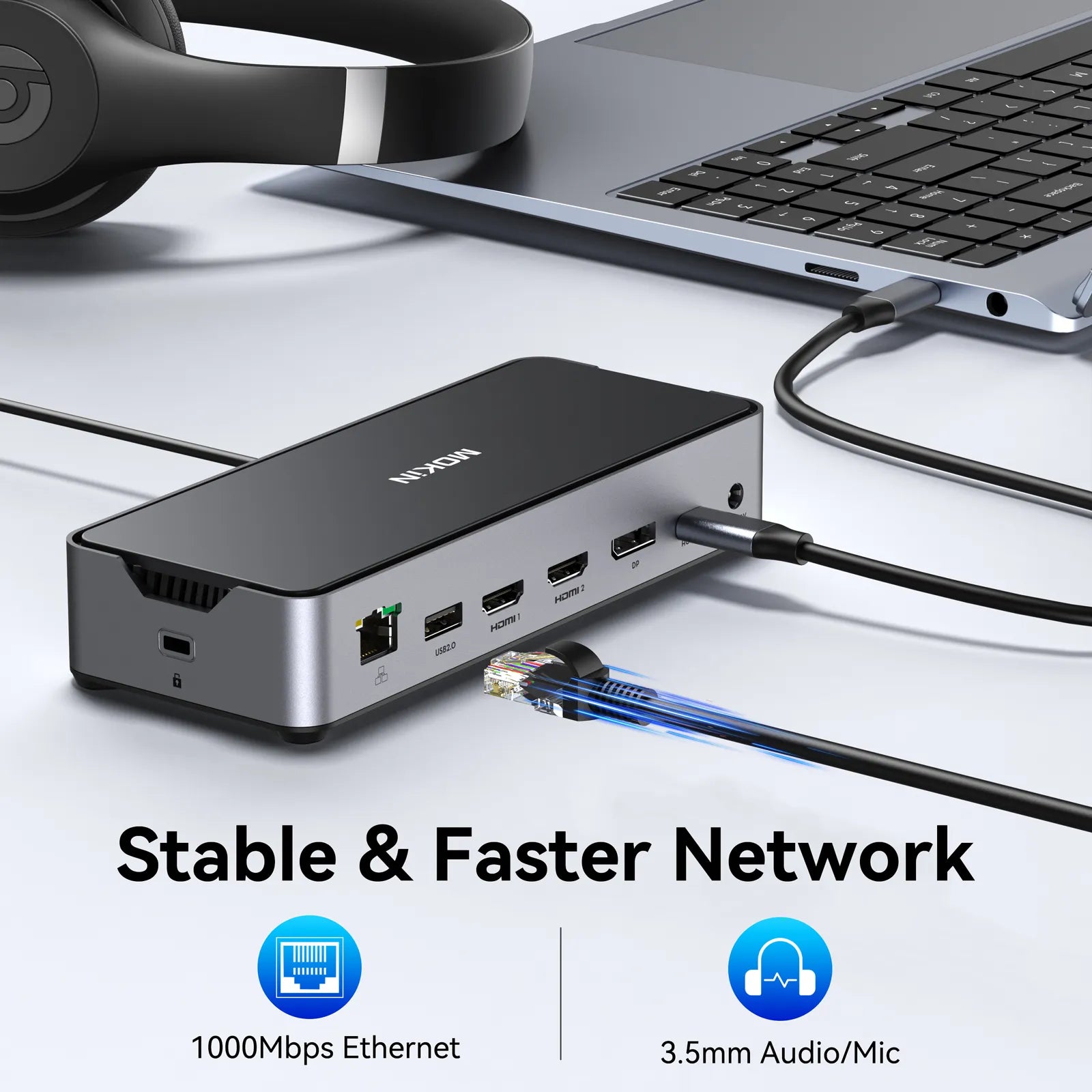 MOKiN 13 IN 1 Laptop USB-C Dock Triple Monitor - Ảnh 8