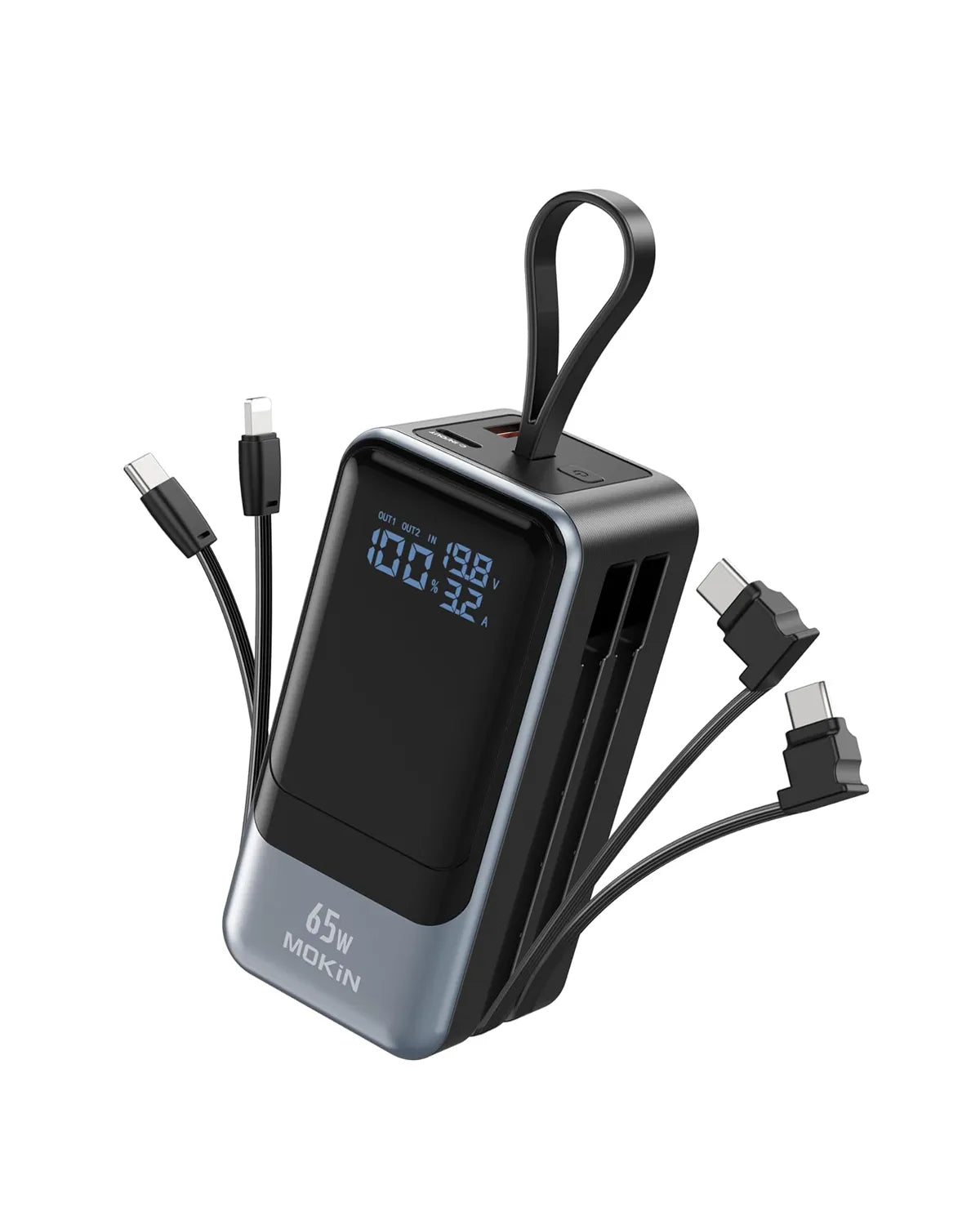MOKiN Fast Charging Power Bank with USB-C & iOS Cables | 18400mAh 65W - Ảnh 13