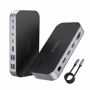 MOKiN 16-in-1 Laptop Docking Station for Triple Monitors