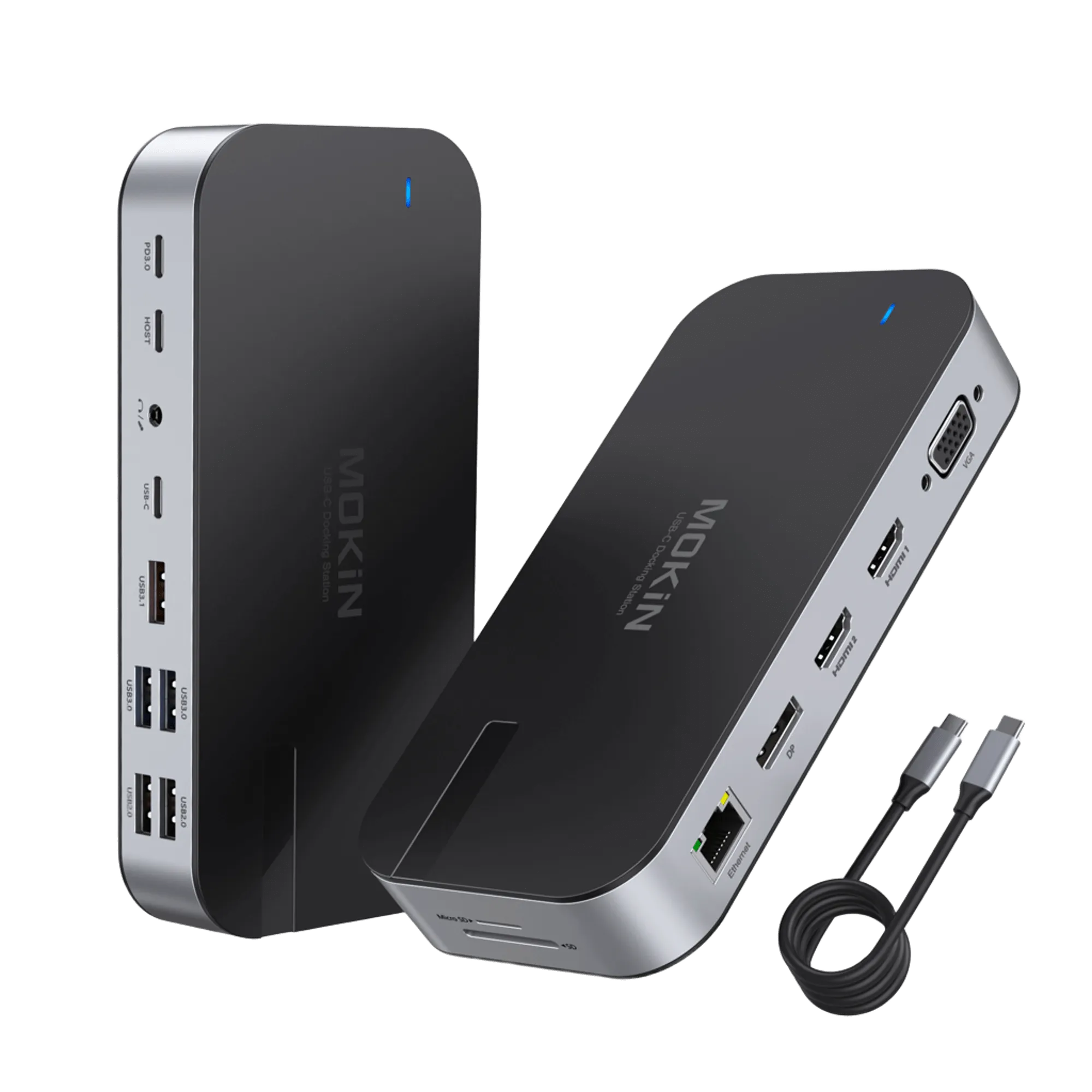 MOKiN 16-in-1 Laptop Docking Station for Triple Monitors