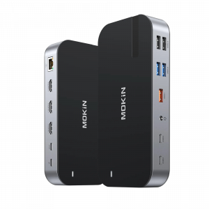 MOKiN 16-in-1 USB-C Laptop Docking Station with Triple Monitor Support