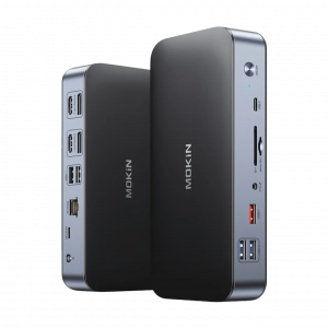 MOKiN 15-in-1 DisplayLink Dual Monitor Docking Station