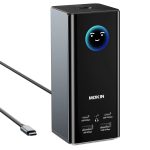 MOKiN 17-in-1 USB-C Docking Station with Triple Display Support & Smart LCD