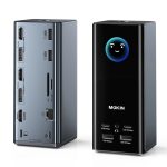 MOKiN 17-in-1 USB-C Docking Station for Triple Monitors with Smart LCD