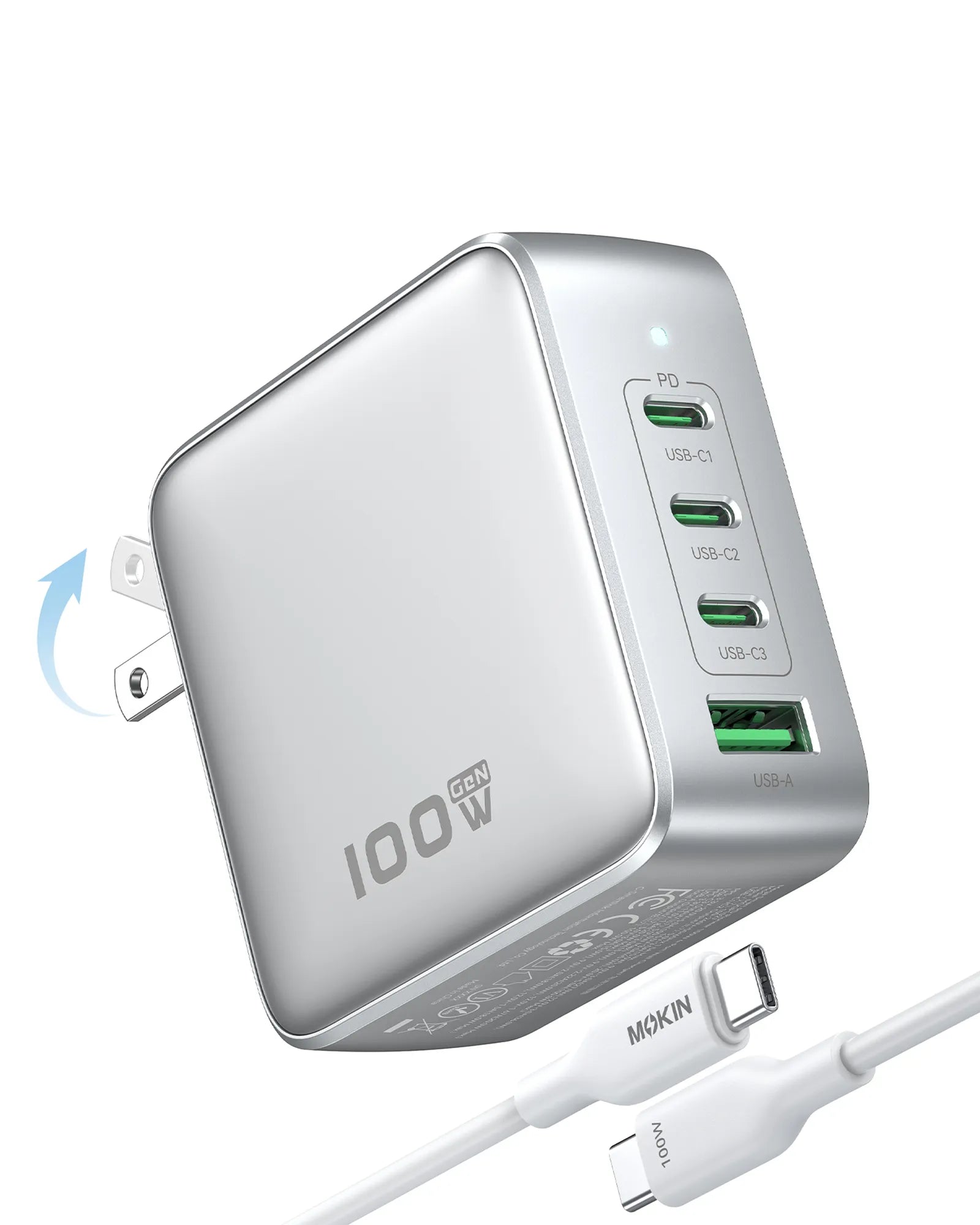 MOKiN 100W GaN Charger for Efficient Charging at Home, Office, and On the Go - Ảnh 8