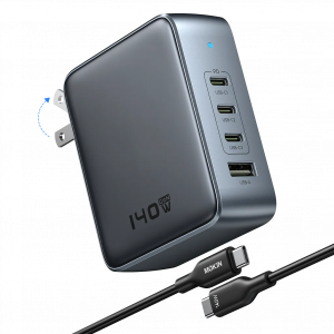 MOKiN 140W 4-Port GaN Charger Compact Design for Home Office and Travel