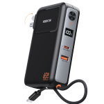 MOKiN Portable Charger with 10000mAh Power Bank (Built-in USB-C Cable) and 65W  Wall Charger