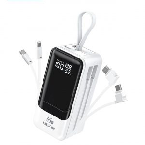 MOKiN Fast Charging Power Bank with USB-C & iOS Cables | 18400mAh 65W
