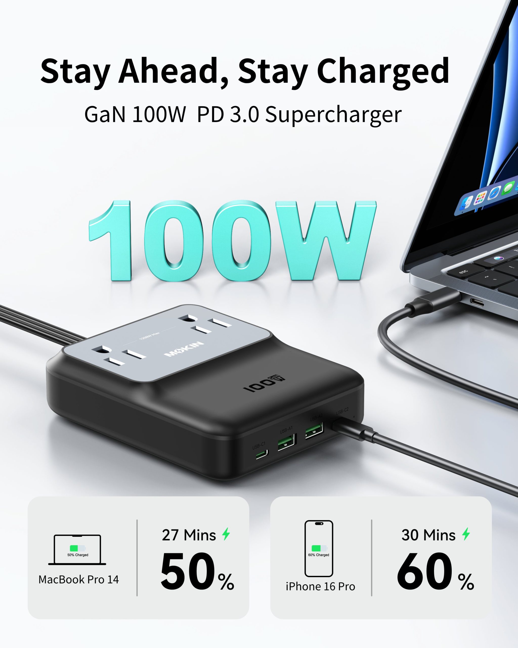 MOKiN 100W 6-in-1 Charging Station to Simplify Multi-Device Power at Home and Office - Ảnh 2