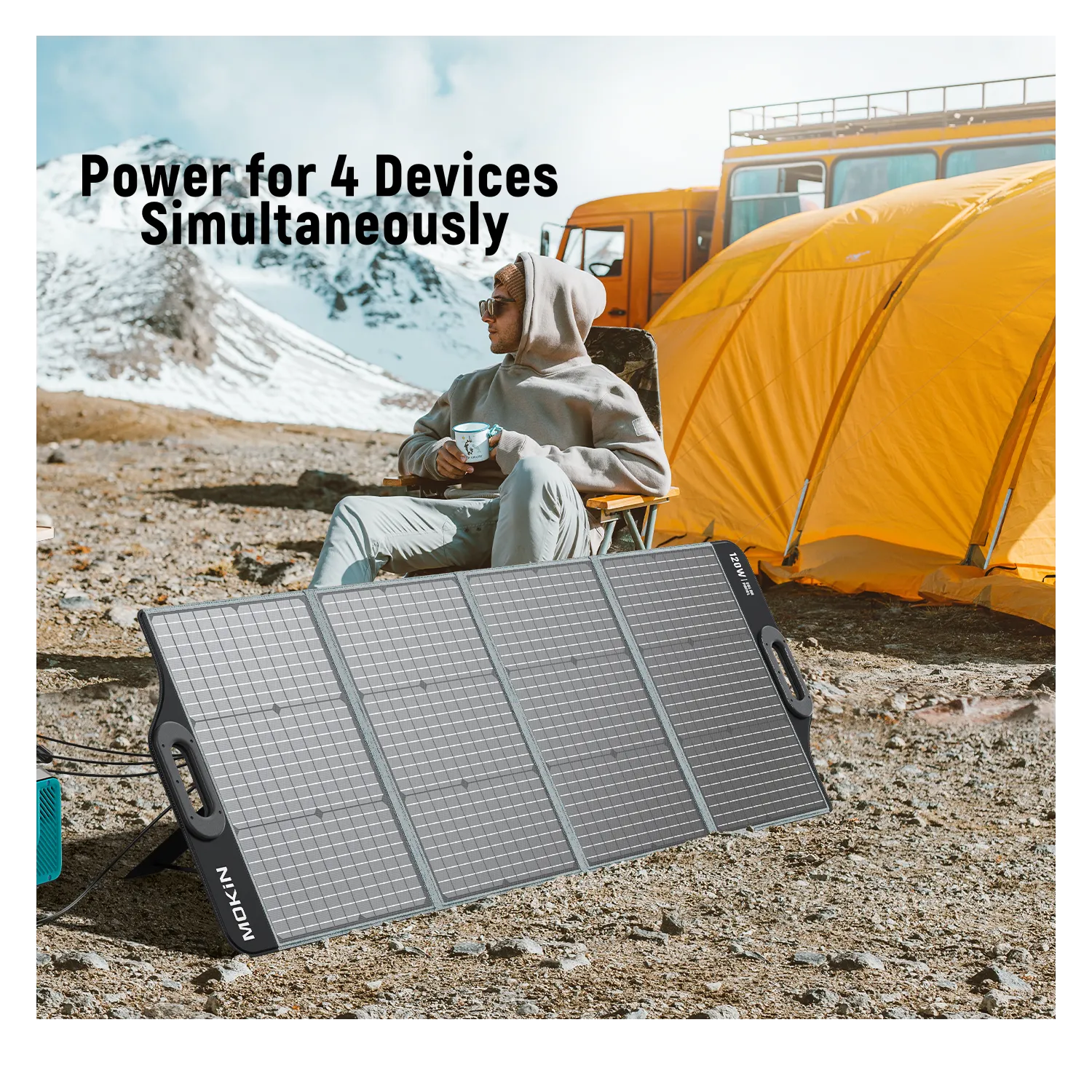 MOKiN 120W Foldable Solar Panel with Adjustable Kickstand - Ảnh 3