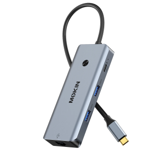 MOKiN 8-in-1 USB-C Hub for Enhanced Laptop Connectivity and Productivity