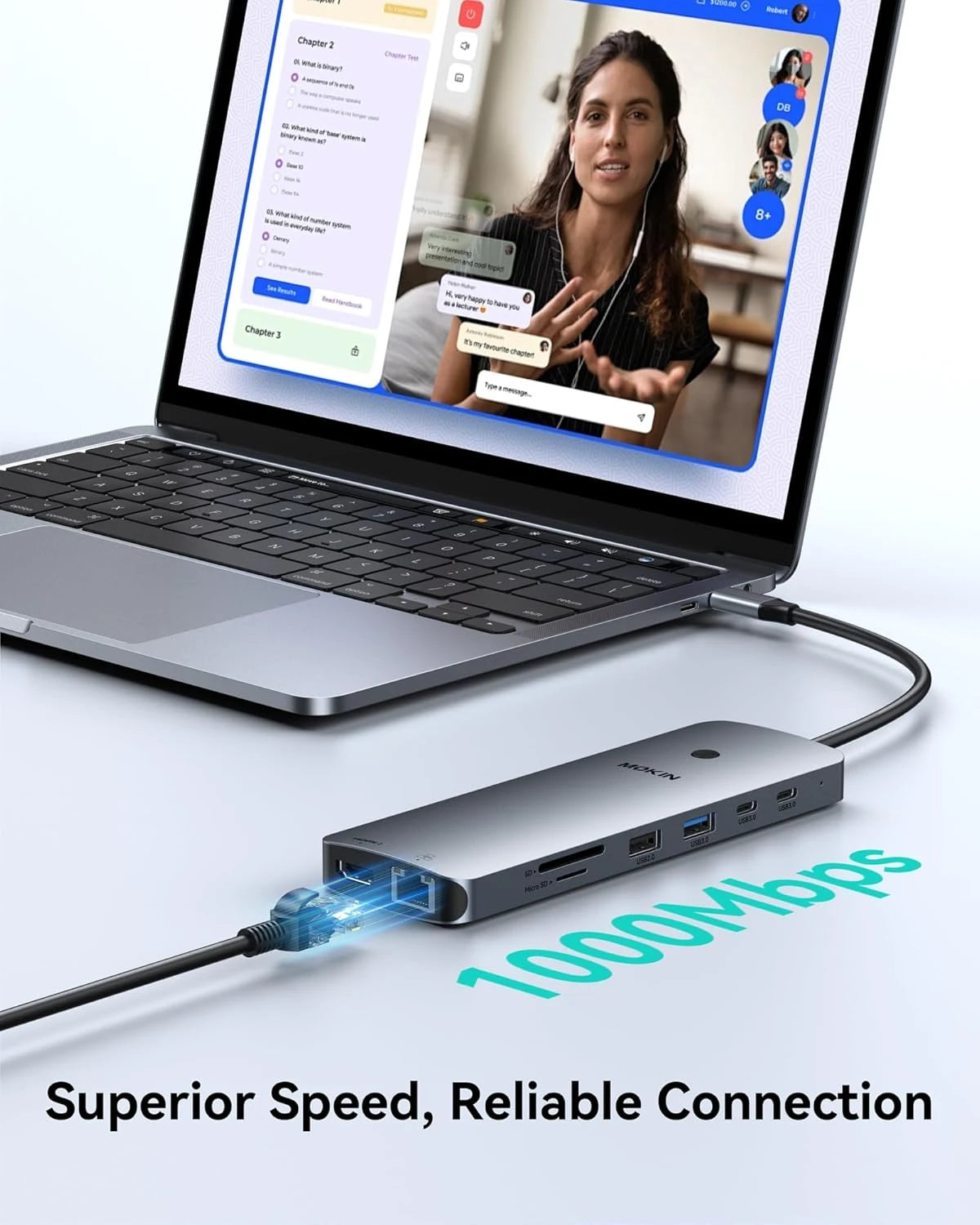 MOKiN 14-in-1 USB-C Docking Station with Triple Display Support - Ảnh 8
