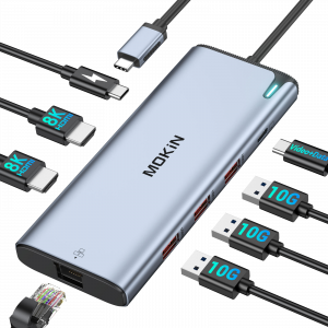 MOKiN 8-IN-1 USB C to USB C Hub Multiport Adapter