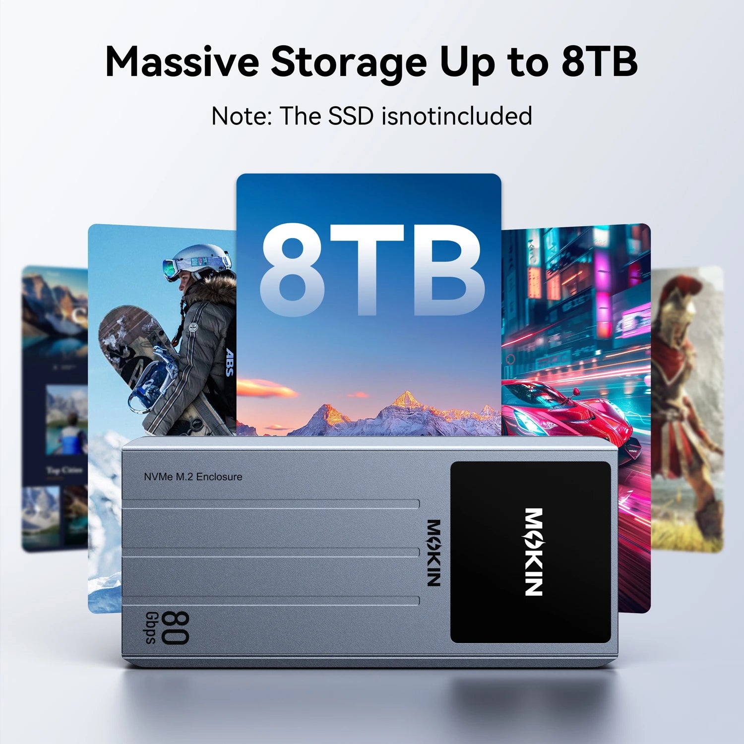 MOKiN Thunderbolt 5 SSD Enclosure 80Gbps Speed - Ảnh 5
