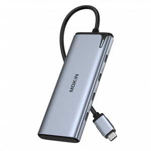 MOKiN 5-in-1 USB-C Hub for Effortless Dual Monitor and Device Expansion