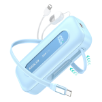 MOKiN 30W Portable Power Bank with 24 inch Retractable USB-C Cables(10000mAh)