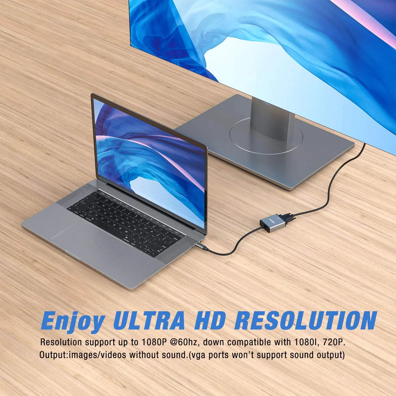 MOKiN USB C(Type C) to VGA Adapter Cable - Ảnh 3