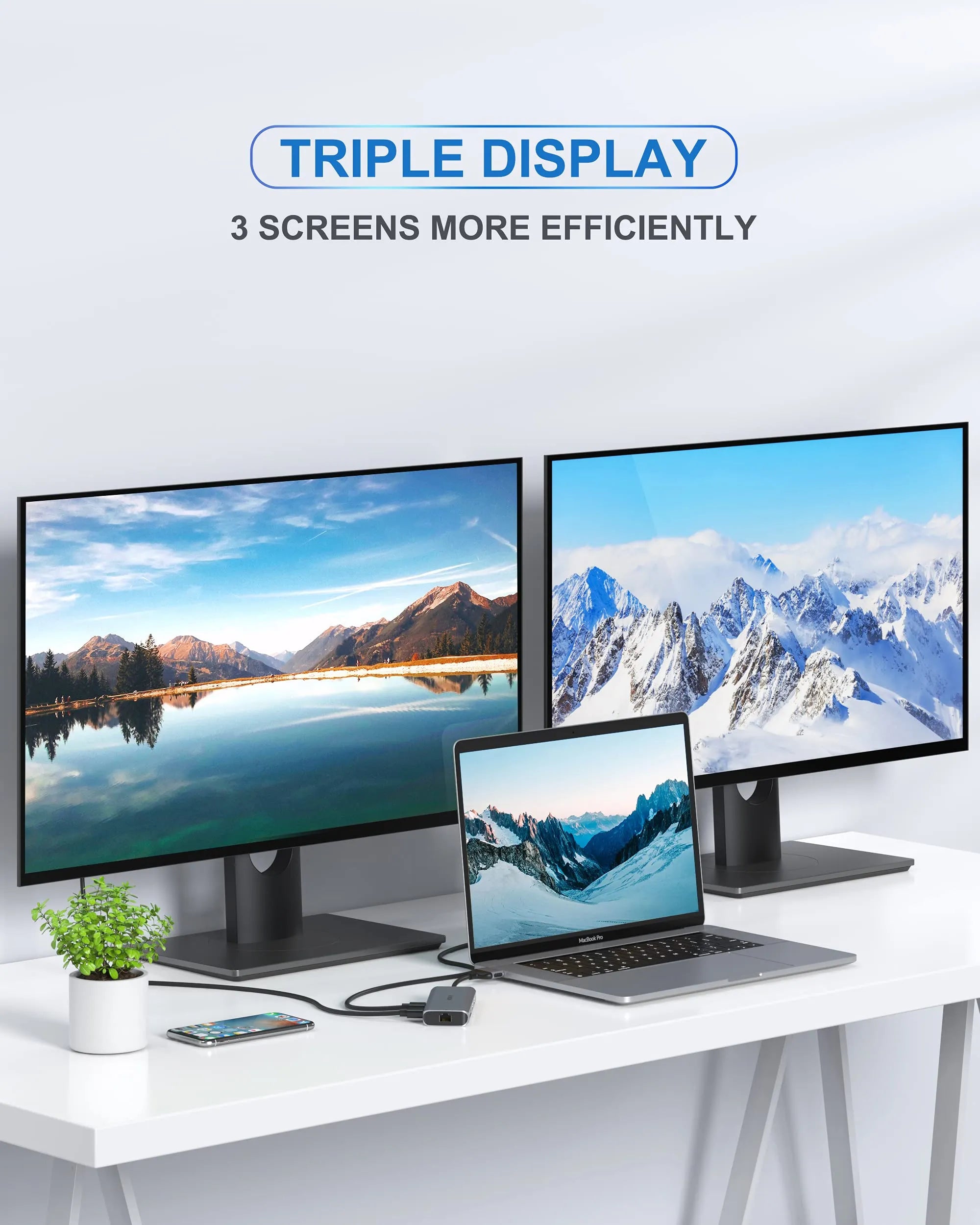 MOKiN 9 IN 2 MacBook Pro Docking Station Dual Monitor - Ảnh 3