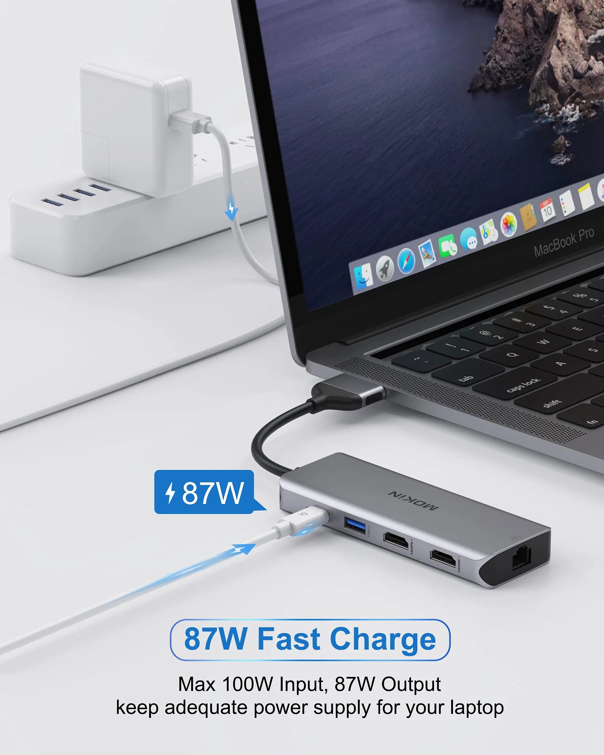 MOKiN 9 IN 2 MacBook Pro Docking Station Dual Monitor - Ảnh 6