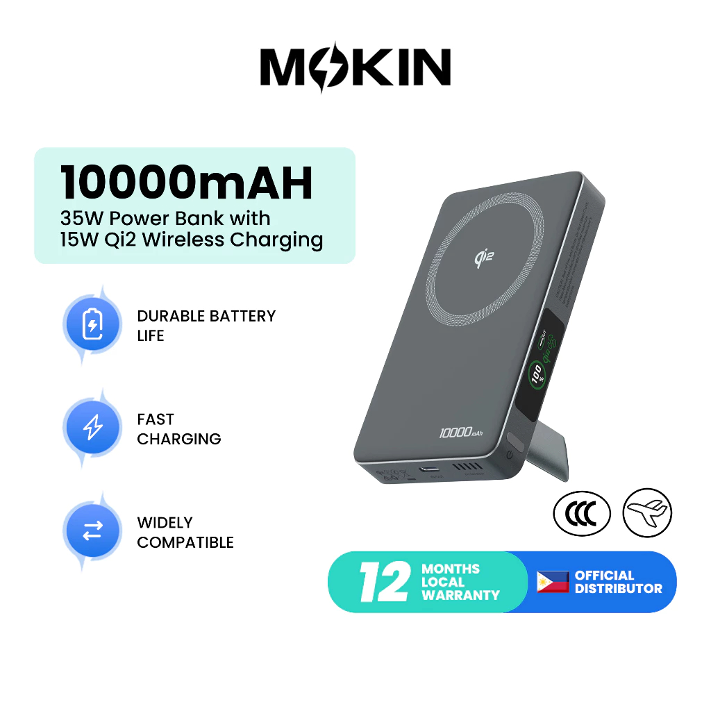 Pin Dự Phòng Không Dây MOKIN MOPB0608 10000mAh 35W - Ảnh 2